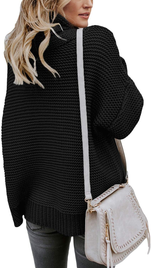 Chunky Turtleneck Sweaters for Women Long Sleeve Knit Pullover Sweater Jumper Tops